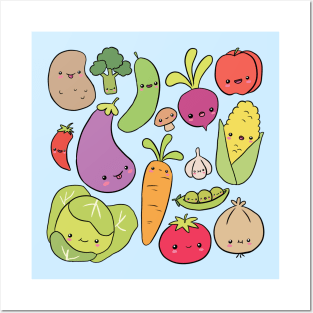 Vegetables party Posters and Art